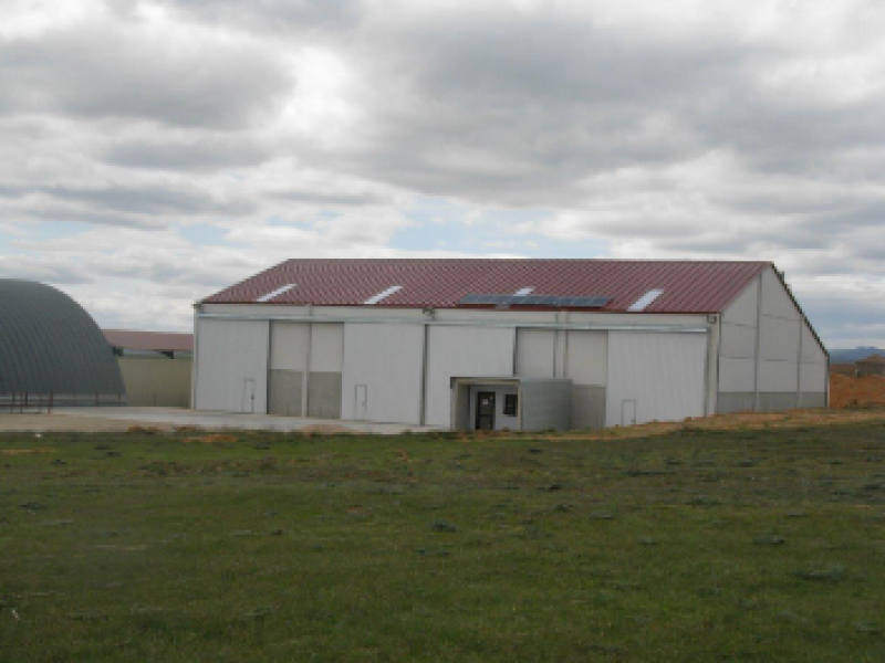 Pabellon para almacenamiento de grano en Noviercas, Soria
